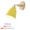 Yellow Wooden Wall Lamp Sconce without bulb and switch