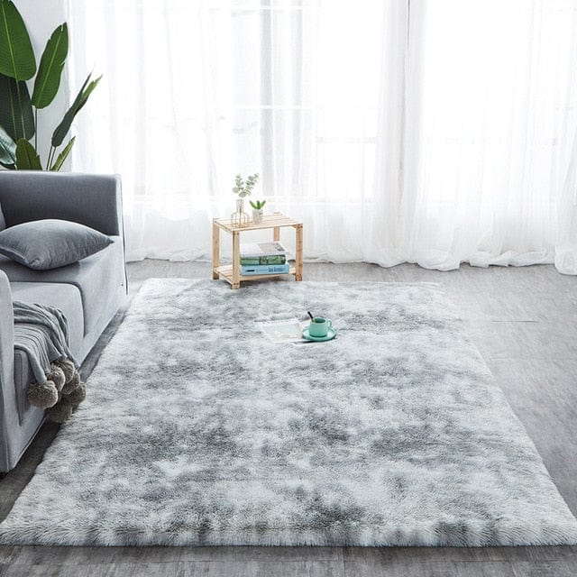 Grey Modern Shaggy Rug Zairmb Fluffy Carpet with Anti-Slip Faux Fur