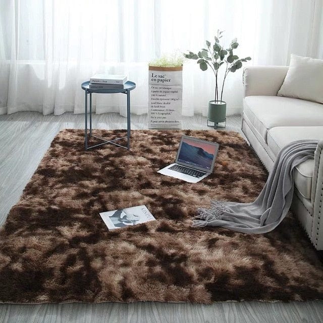 Dark Brown Soft Plush Carpet