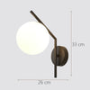 Load image into Gallery viewer, Moon shape glass wall lamp