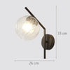 Load image into Gallery viewer, Moon shape wall lamp dimensions-1