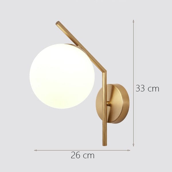 Gold frosted Modern glass LED wall lamp 