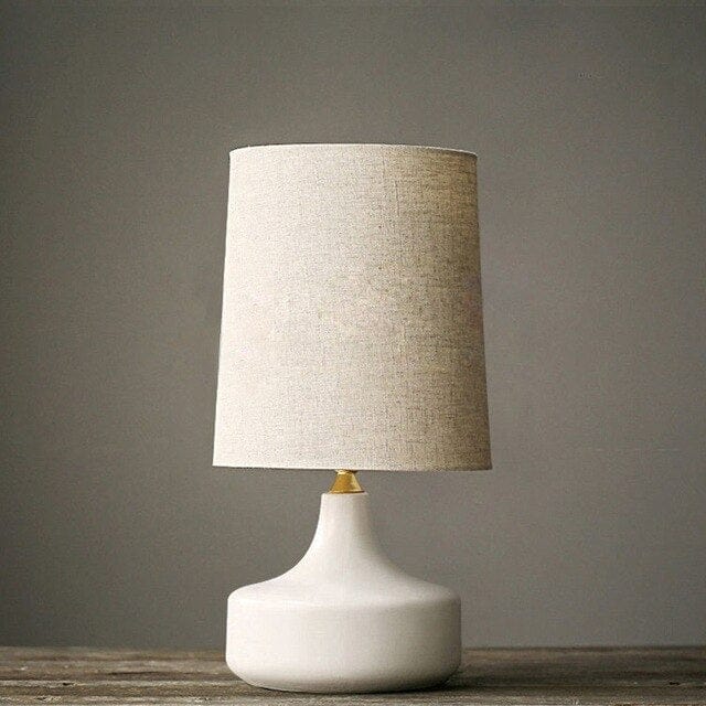 ceramic table lamp with lampshade