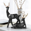 2pcs Modern Resin Deer Statue Sculpture