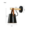 Load image into Gallery viewer, Black Nordic leather belt wooden wall lamp dimensions