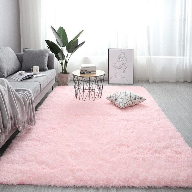 Light Pink Fluffy Nordic Rug
