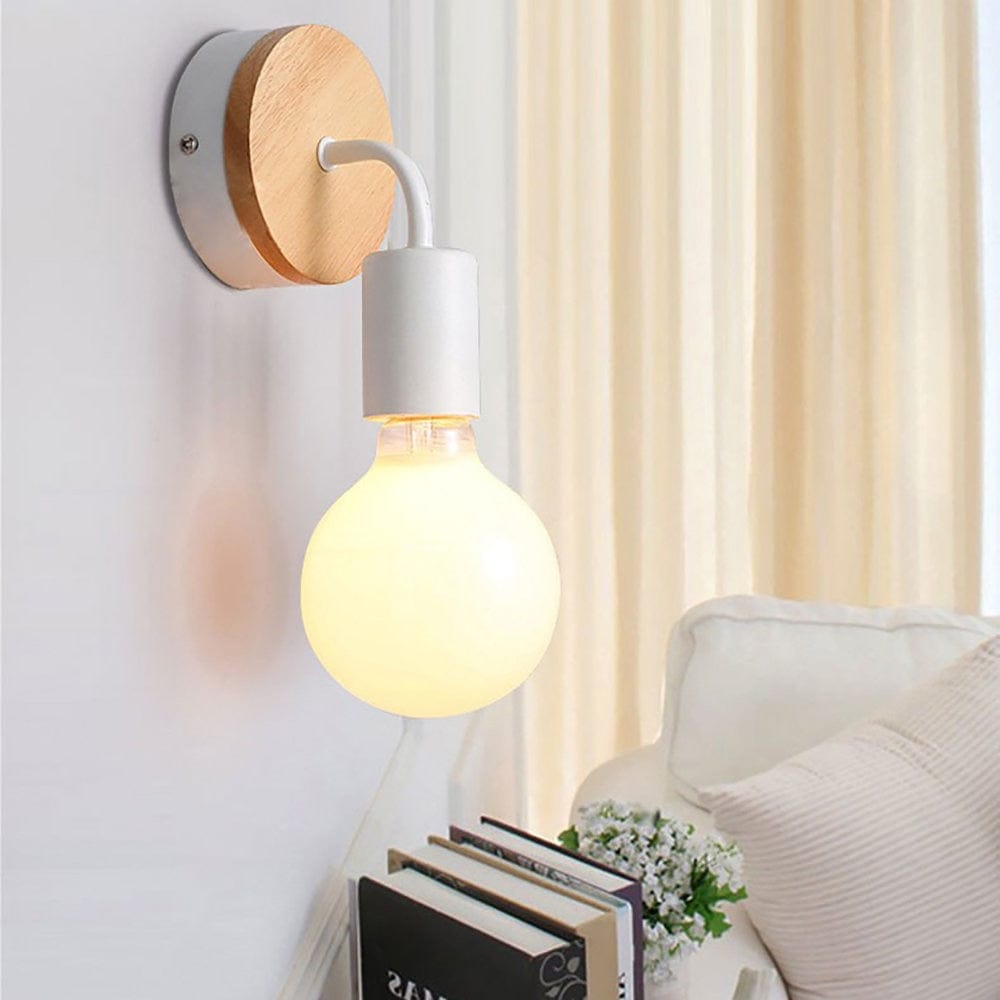 Decorative Wall Lamp with Wooden Holder 
