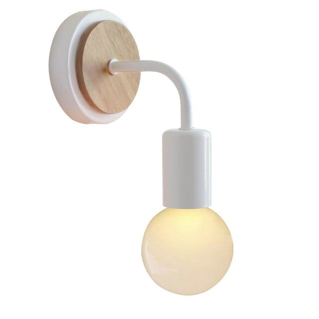 Decorative Wall Lamp with Wooden Holder - 2
