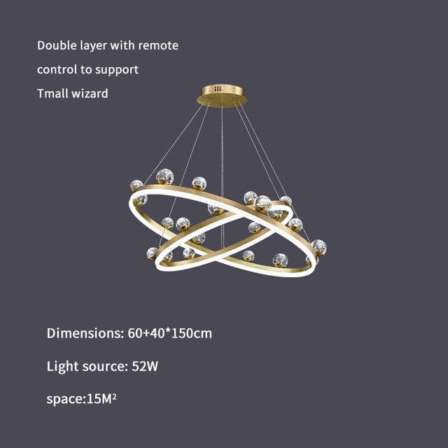 Double layer ring shape chandelier dimensions