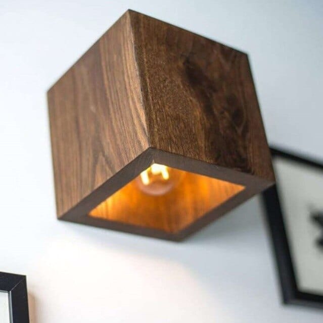 Wooden Cube Wall Light - Premium  from 𝐵𝑒𝓈𝓉 𝒟𝑒𝒸𝑜𝓇𝓏 - Just $49.44! Shop now at 𝐵𝑒𝓈𝓉 𝒟𝑒𝒸𝑜𝓇𝓏