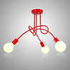 Creative ceiling light with 3 heads in Red