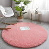 Load image into Gallery viewer, Deep Pink Round Fluffy Carpet