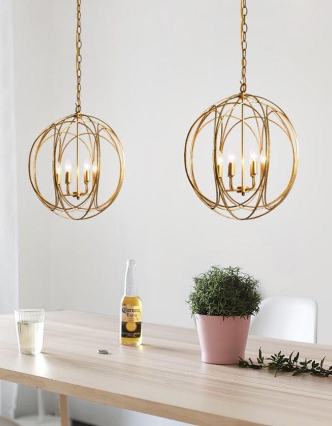 Modern Gold Cage Lamp-2