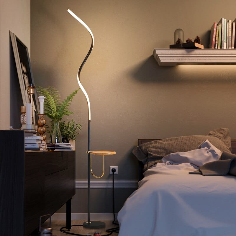 Design floor lamp black LED bed room