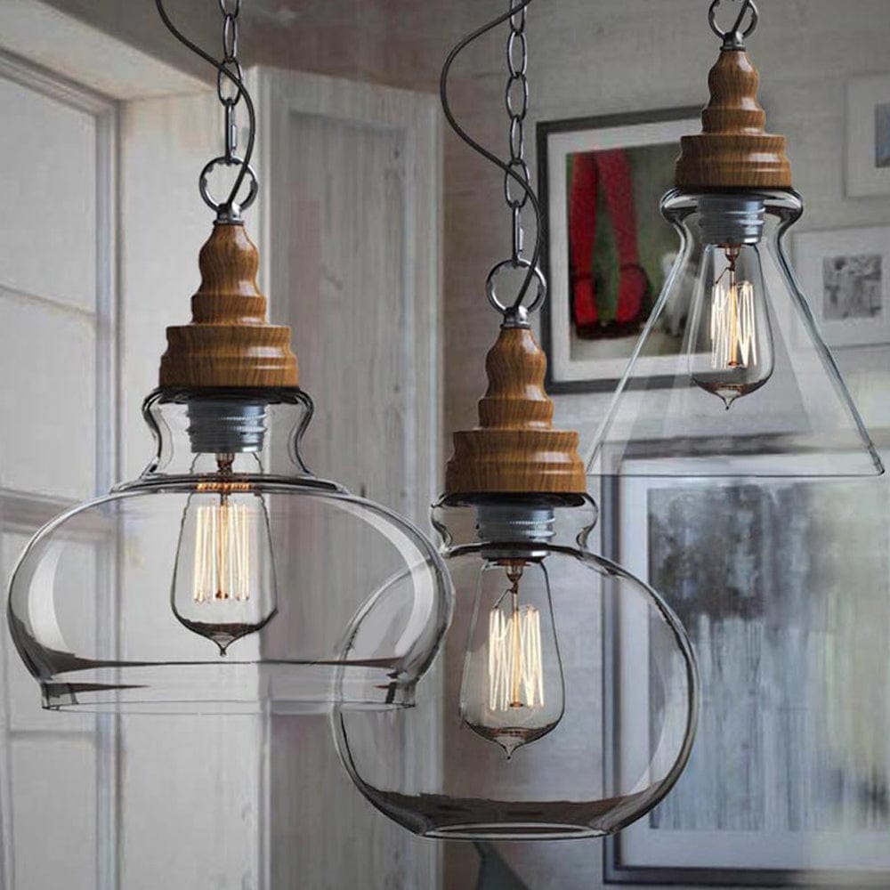 Clear Glass Vintage Antique Hanging Light - Premium  from 𝐵𝑒𝓈𝓉 𝒟𝑒𝒸𝑜𝓇𝓏 - Just $142.59! Shop now at 𝐵𝑒𝓈𝓉 𝒟𝑒𝒸𝑜𝓇𝓏