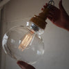 Person Hold Antique Hanging Light