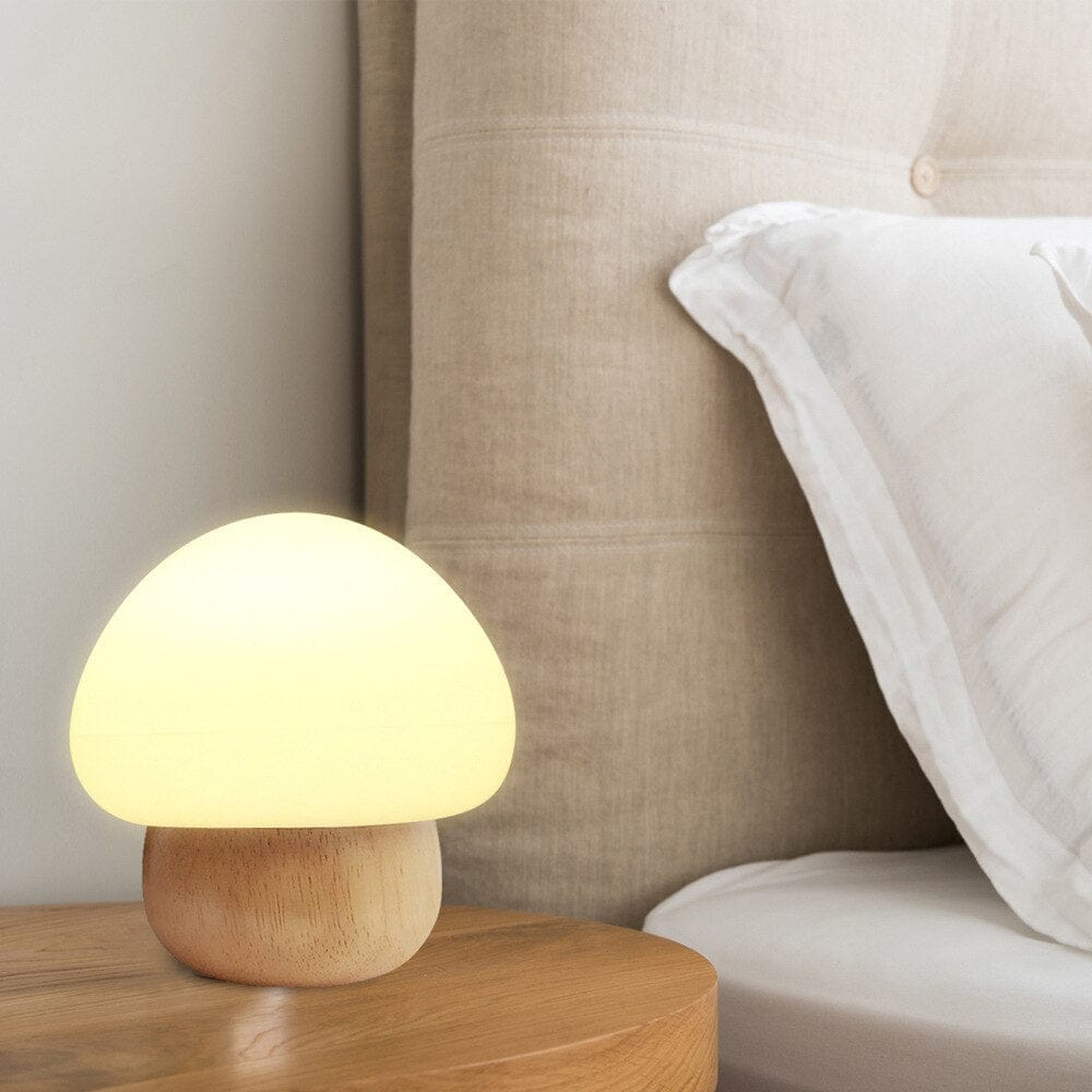 Wooden Mushroom Table Lamp - Premium  from 𝐵𝑒𝓈𝓉 𝒟𝑒𝒸𝑜𝓇𝓏 - Just $47.53! Shop now at 𝐵𝑒𝓈𝓉 𝒟𝑒𝒸𝑜𝓇𝓏