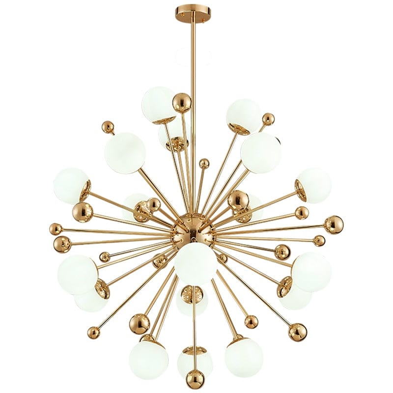 LED gold design Chandelier with several glass balls